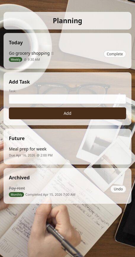 Claude Code regenerated to-do app screenshot